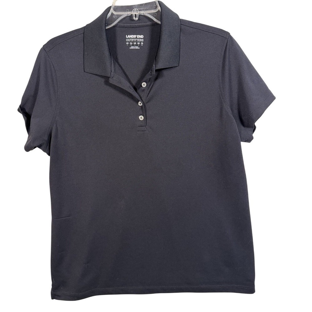 Lands End Outfitters, Women's, Size L, S/S Polo, Black